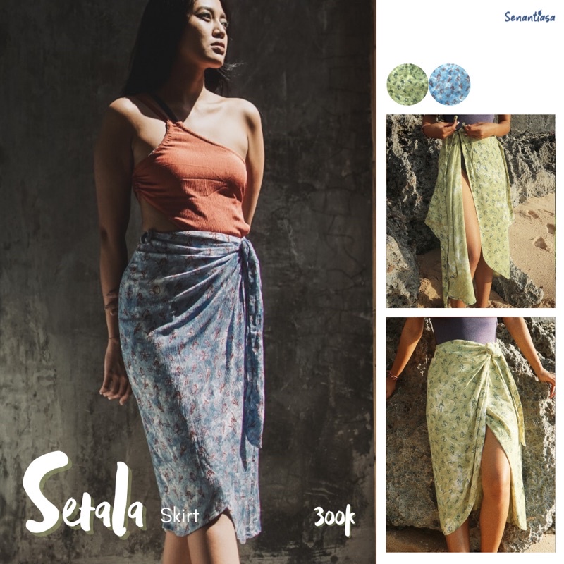 Jual Setala Skirt Kasuari Rok Tali Lilit Summer Resort Wear