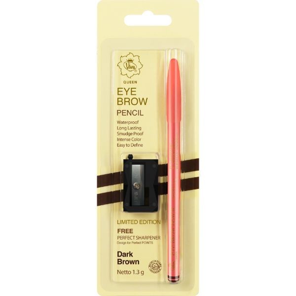 VIVA Queen eye brow pencil Limited Edition Pensil Alis dengan rautan Original