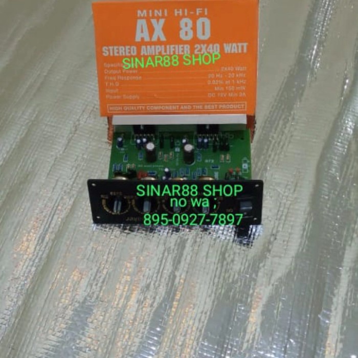 KIT AMPLIFIER AKTIV AX80WATT AX 80WATT AX 80 WATTPANEL LKP 2X40WATT