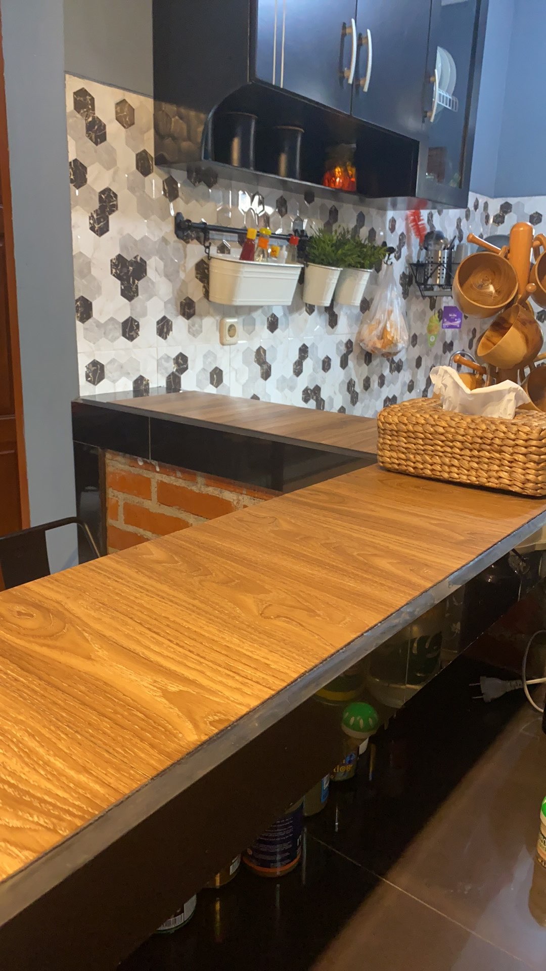 Coffee Lantai Vinyl Stiker | Premium Quality ! Kayu Berserat & Bertekstur Seperti Parket