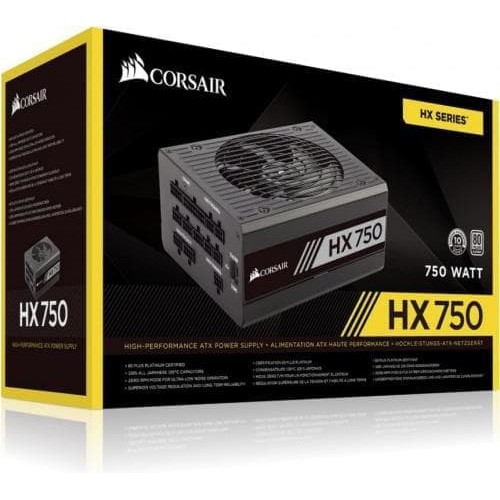 Corsair HX750 750W 80 PLUS PLATINUM Certified Fully Modular PSU