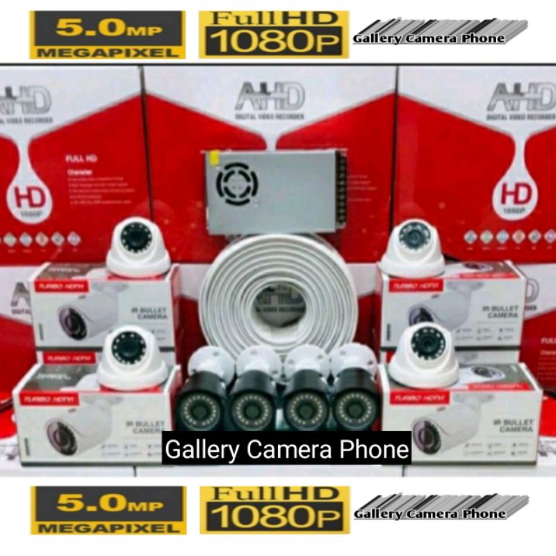 PAKET CCTV 8 CHANNEL 8 KAMERA 5MP 1080P KOMPLIT 2TB