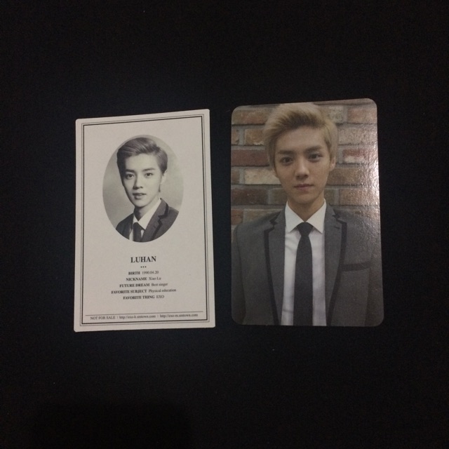 Luhan Photocard Growl & XOXO Official