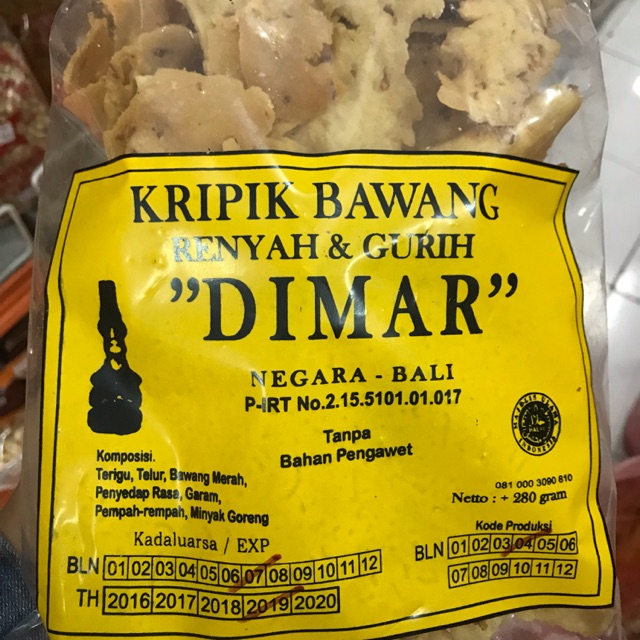 Kripik Bawang Dimar 280gr