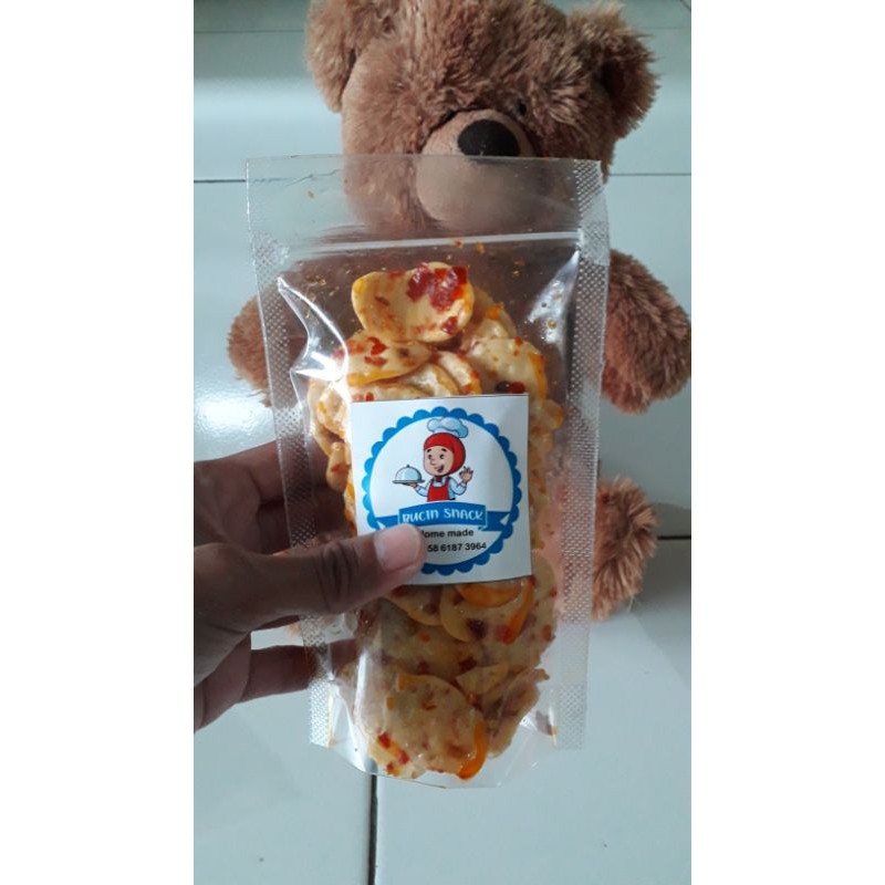 

seblak kerupuk kering sambel merah