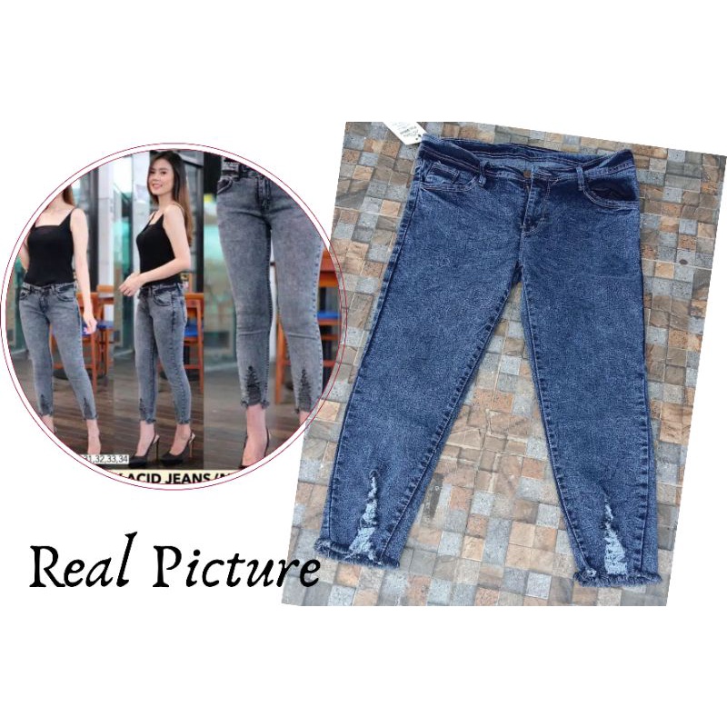 1 KG MUAT 4 PCS | CELANA JEANS WANITA TERBARU CELANA 7/9 SENOW BULU