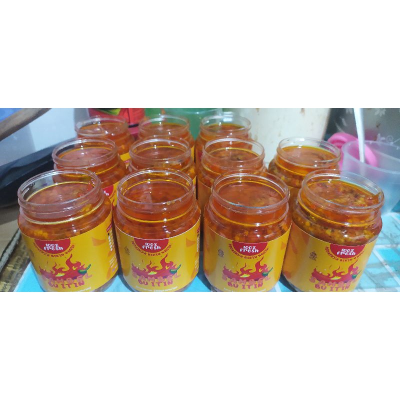 

Sambel Bu Itin Cumi mix pete 200ml