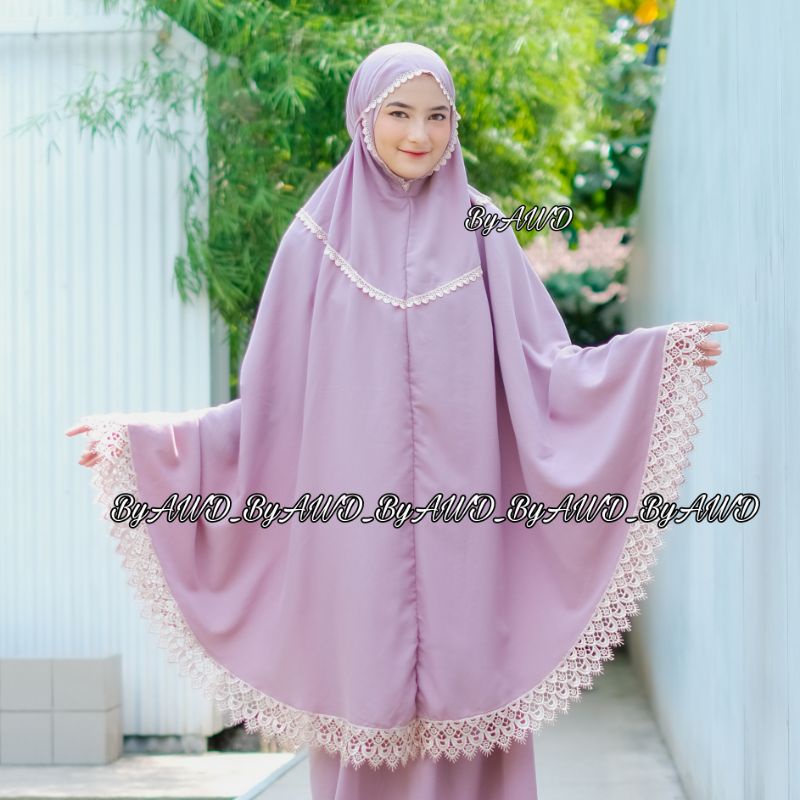 mukena dewasa renda zipper mewah SAMANTHA Series