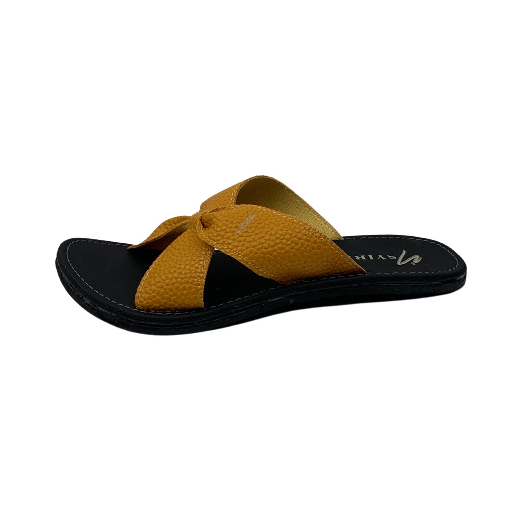 Insyira - Sandal Wanita Cecilia / Sandal Papirut Wanita Non Slip Alas Hitam / Sandal Wanita Slop Silang