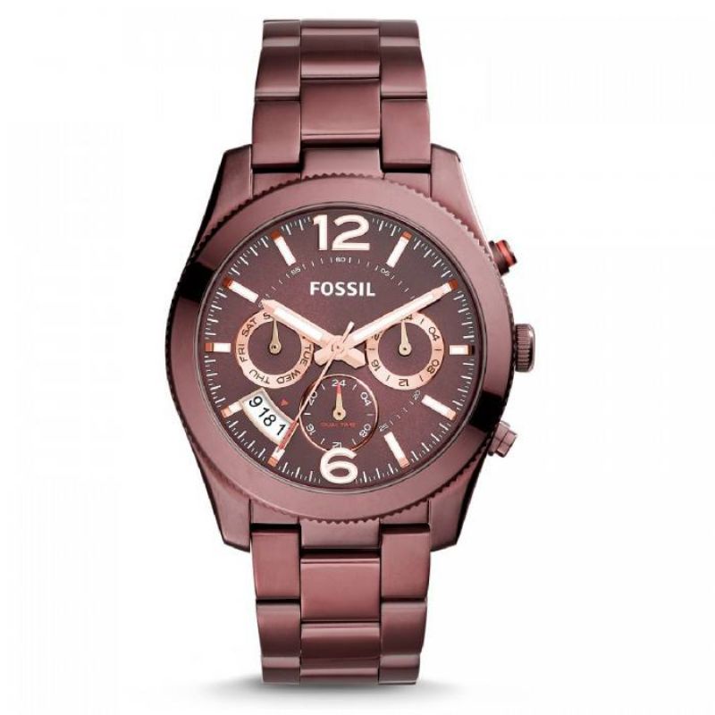 Fossil Perfect Boyfriend Multifunction Wine Stainless Steel Watch Original - ES4110 - Jam Tangan Wan