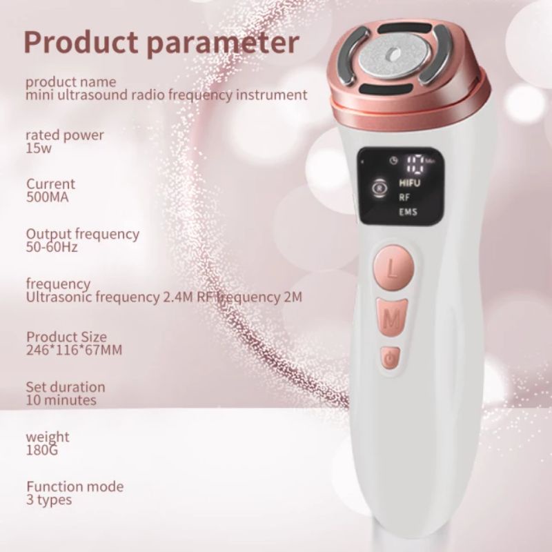 NEWGEN MINI HIFU 3 MODE RF EMS HIFU ANTI AGING LIFTING UP FACE TIRUS