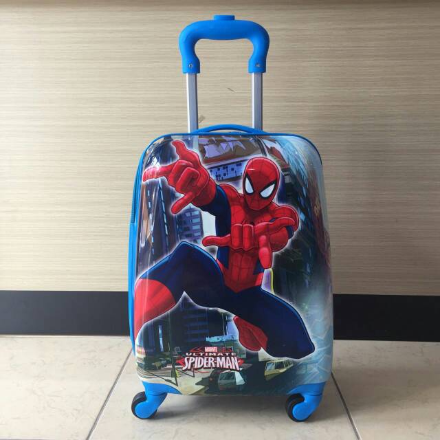 Koper troli spiderman / koper spiderman anak 16 inci