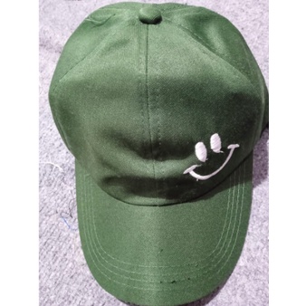 TERMURAH !! TOPI BASEBALL BORDIR SMILE / RECLUSIVE / GARIS TIGA RING LAKI PEREMPUAN-TOPI SMILE ARMY