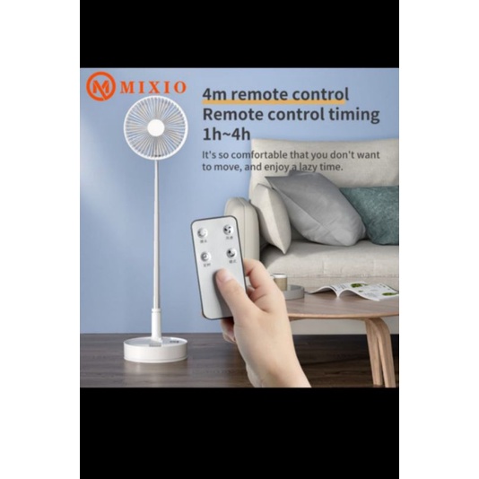 Mixio p11 Kipas angin lipat fan portable remote control Auto swing