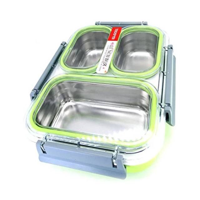 Kotak Makan Tedemei Lunch Box Leakproof Stainless Steel Kotak Makan Sekat Anti Tumpah