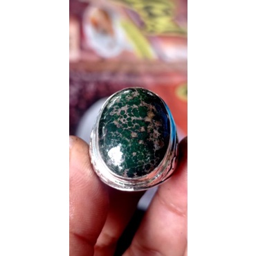Natural batu pirus abdul rozak iran  hijau kedondong ring perak hm 925 jaminan batu asli