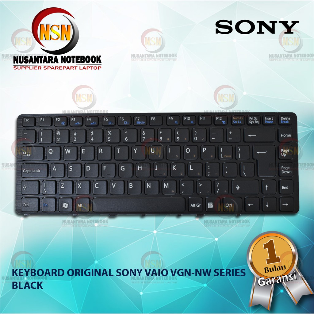 Keyboard Original Sony VGN NW Series Black