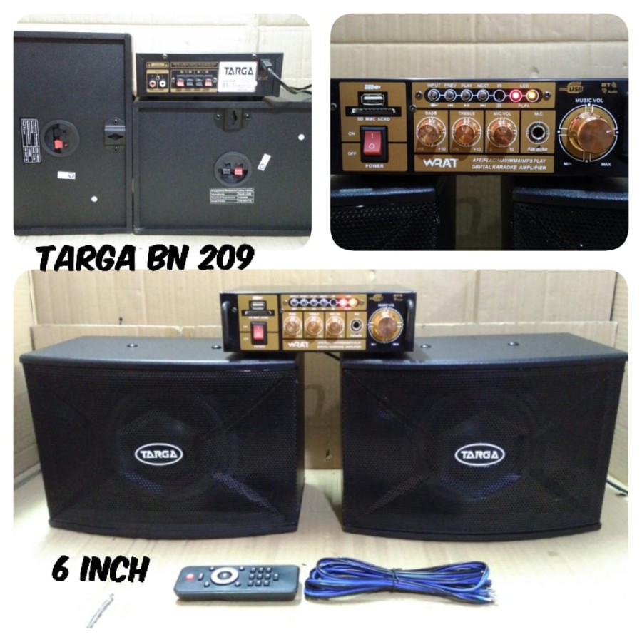 PAKET karaoke SPEAKER AMPLI TARGA BN209 /BN 209 6in