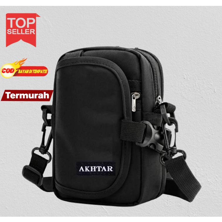 Akhtar Tas selempang Pria Distro Original Import Keren Model Terbaru Dan kekinian Murah