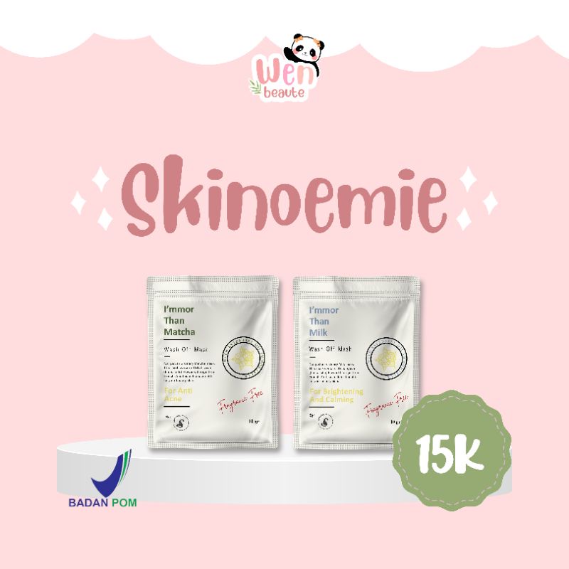 [Ready] Masker wajah organik skinoemie wash of mask milk matcha