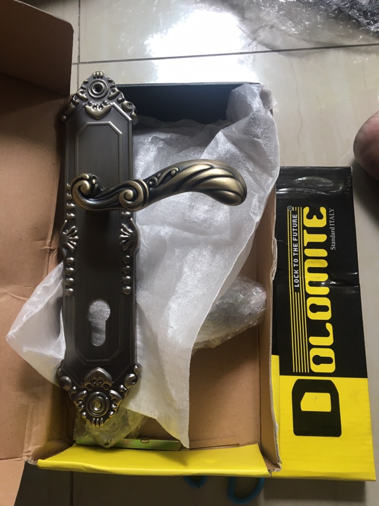 Paket Handle Plat Antik Brass/ Paket Gagang Pintu Rumah Klasik