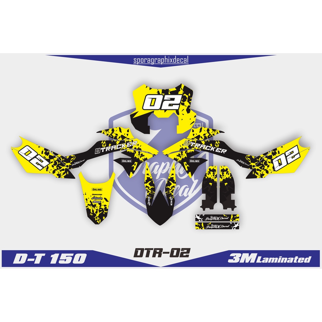 DECAL STICKER MOTOR CROSS D-TRACKER 150 FULLBODY - DESAIN DTR-02