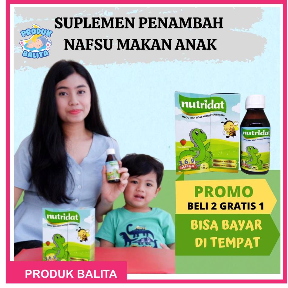 BELI 2 GRATIS 1 Nutridat Madu Herbal Alami Penambah Nafsu Makan Dan Meningkatkan Kecerdasan