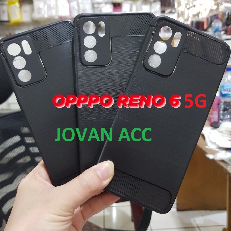 OPPO RENO 8 5G 8 4G 7 4G 6 4G 6 5G RENO 5 5F CASE SOFT IPAKY CARBON, SOFTCASE KARBON SLIM FIT BLACK CARBON