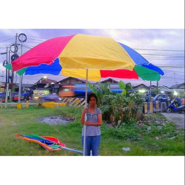 Payung tenda jumbo 300cm payung pantai pelangi payung bazar cafe