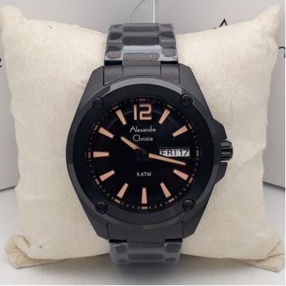 Jam Tangan Alexandre Christie AC 8609 Full Black For Men Original