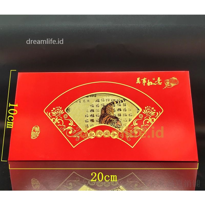 imlek angpau foil tahun baru china 2022 tiger