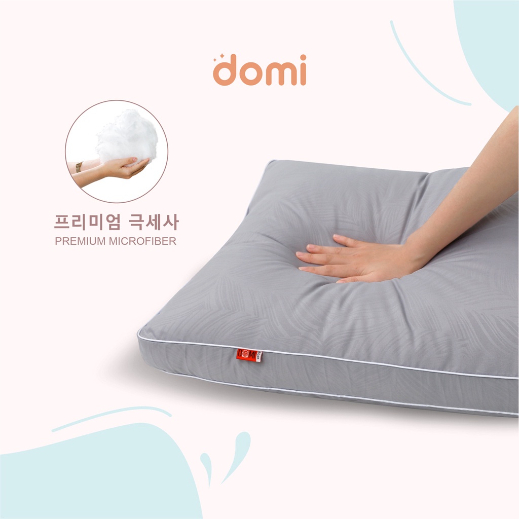 Domi Bantal Guling Korean Microfiber Grey / Pillow Bantal Guling Microfiber Bantal Guling Premium Bantal Guling Domi