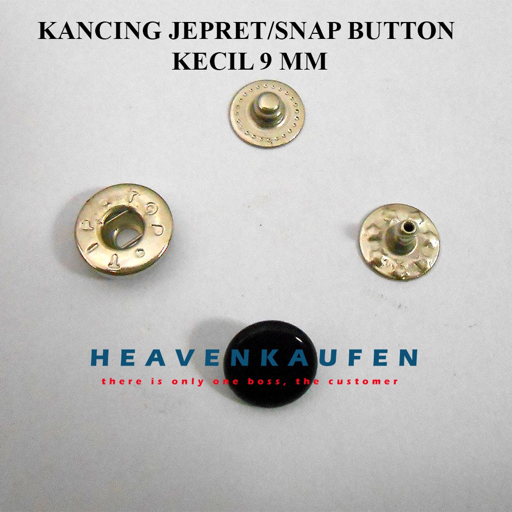 Kancing Jepret/Kancing Dompet Kancing Gelang (Snap Button) Kecil 9 mm