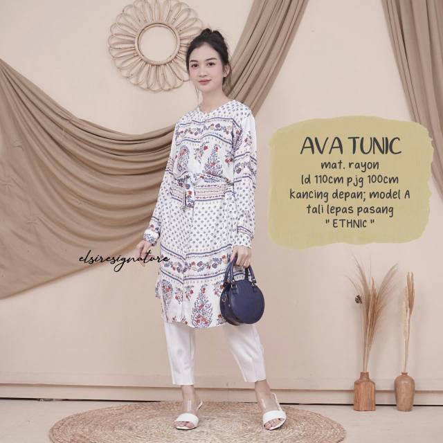 Ava Tunik Etnik / Tunik Motif Etnik Murah Tunik Busui Motif