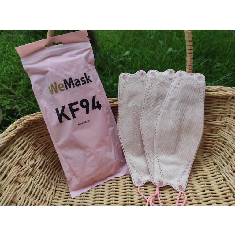 WE MASK KF94 MASKER KF94 4 PLY ISI 10 WARNA SOFT PINK ecfb