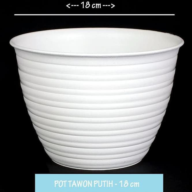 (Diskon) Jual Pot Tawon Putih, Pot 18 Cm, Pot Putih, Pot Tawon Putih ><