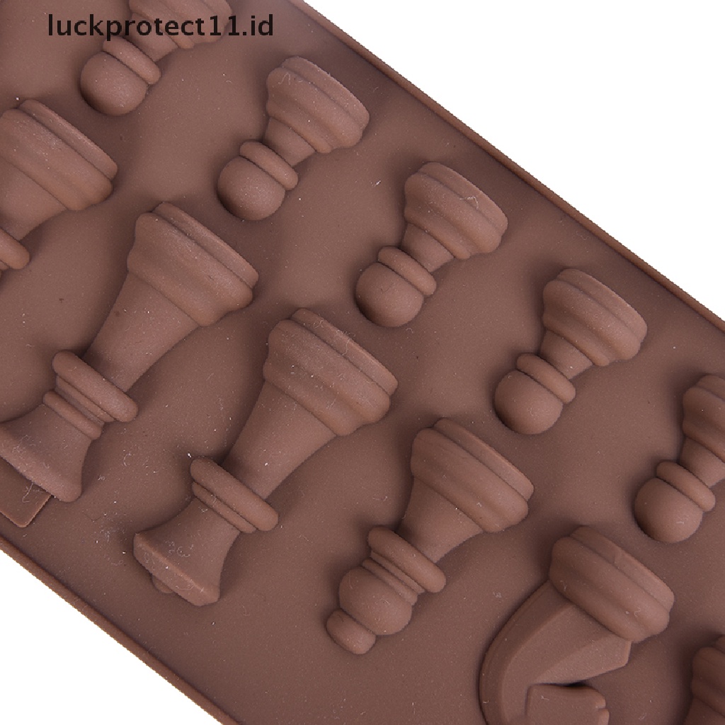 1 Pc Cetakan Kue / Coklat Bentuk Catur Bahan Silikon Untuk Dekorasi