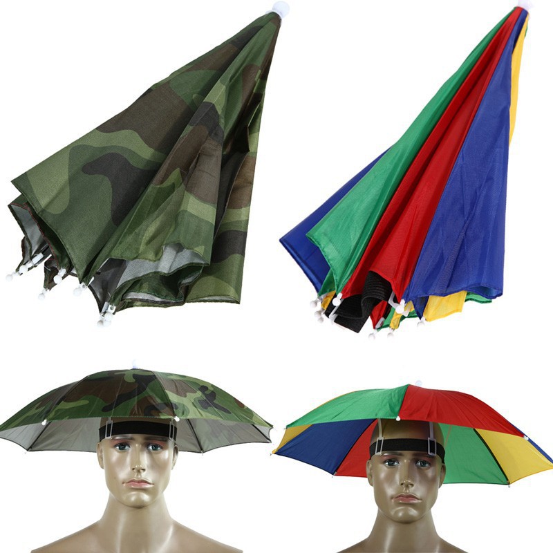 Topi Payung Umbrella Hat unik penutup kepala anti hujan Panas Terik Unik W655N8413 Jnp