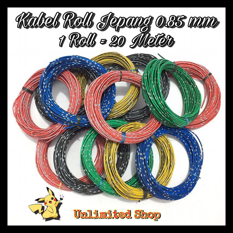 PROMO Kabel Bintik Jepang 0.85 MM / Kabel Roll / Kabel Bodi Mobil & Motor