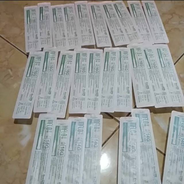 Jarum tindik lidah pipi pusar sekali pakai ukuran 16G