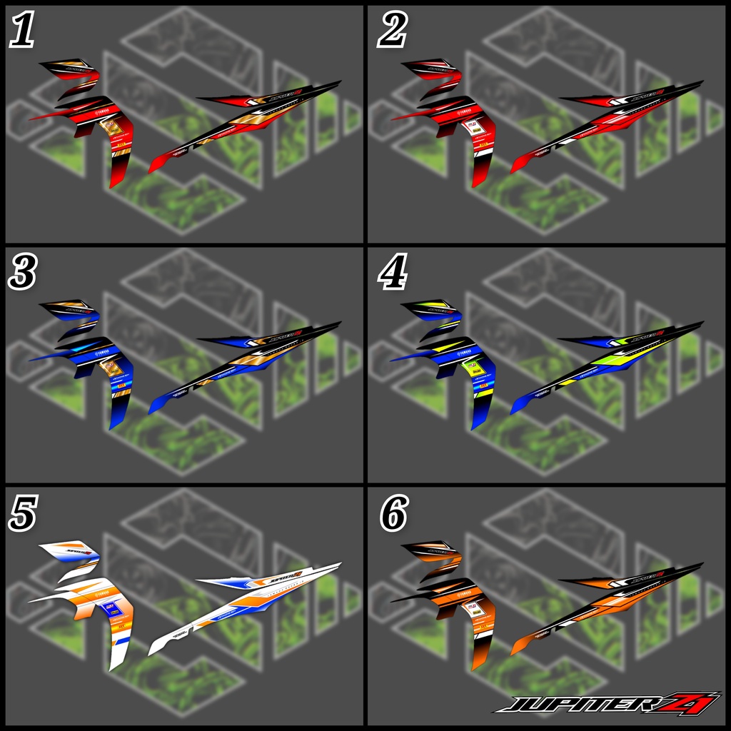 Stiker Motor Striping Variasi Yamaha Jupiter Z1 Semifullbody / Stiker Motor Variasi Custom Jupiter Z