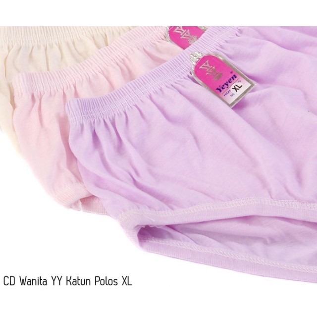 CELANA DALAM / UNDIES / CD / SEMPAK WANITA CEWEK POLOS KATUN Size M L XL 3L 4L 5L YEYEN VIENNA