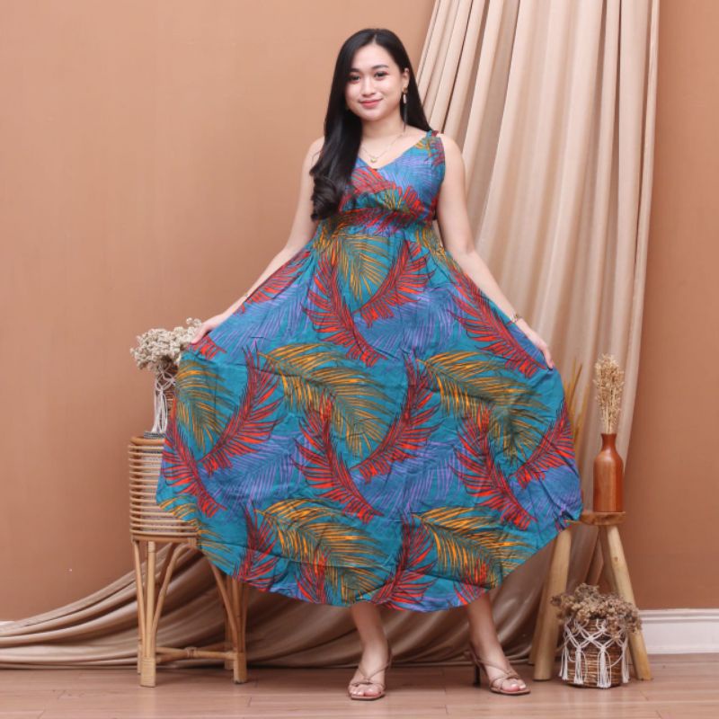 (VIRAL 2022) DASTER DRESS YUKENSI BUSUI MATA KAKI / BAJU SANTAI / PAKAIAN WANITA TERBARU 2022 MOTIF BALI ADEM SEJUK RAYON HALUS KASUAL SUPER JUMBO