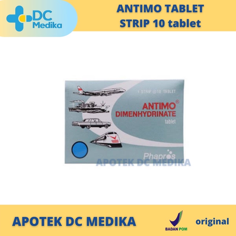 Antimo Tablet / Dimenhydrinate / Obat Mual / Mabuk Perjalanan / Mudik