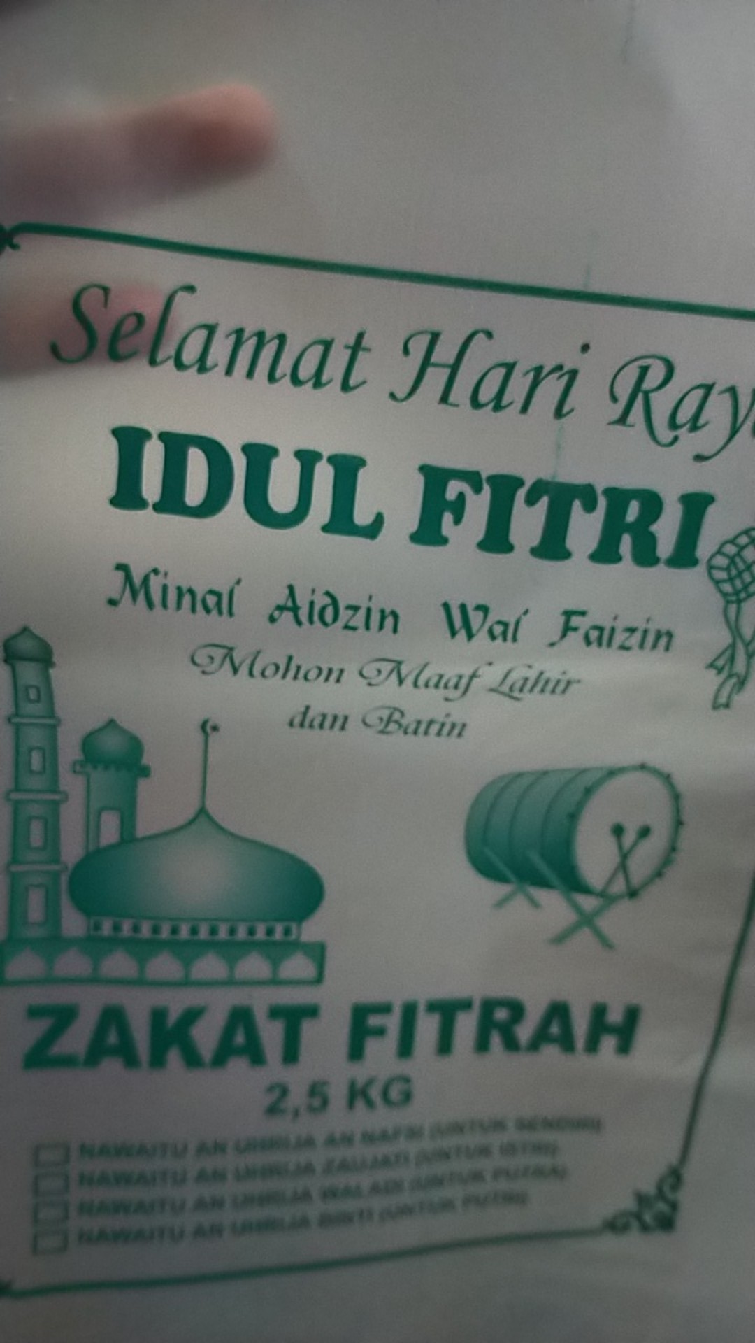 [isi 50pcs] Plastik / Plastik Zakat 2,5kg Stock Banyak!!