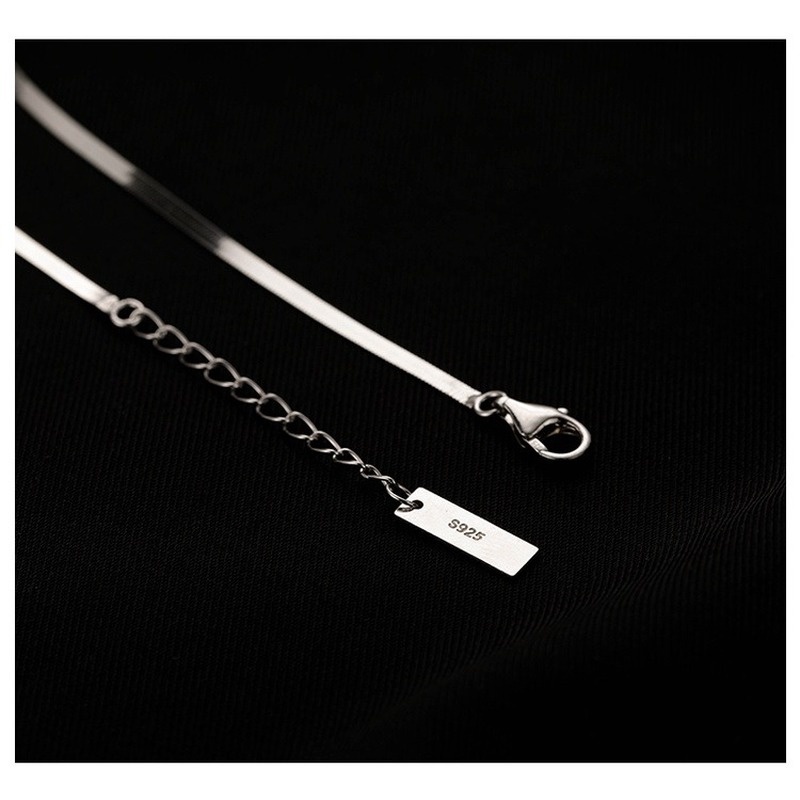 925 Silver Snake Bone Chain Anklet Female Summer Sexy Anklet Simple Clavicle Chain Women Jewelry