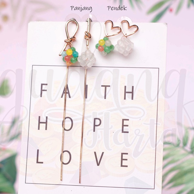 Anting Stud Balloon Heart Lucu Unik GH 203755