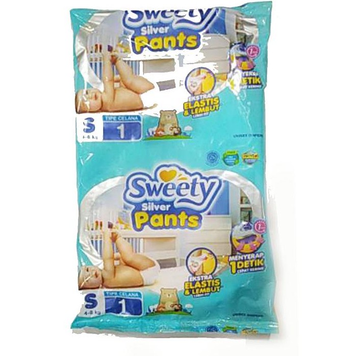 Sweety Popok Bayi Silver Pants S - 1 Renceng 6 Pcs