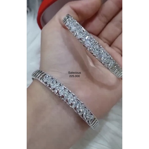gelang replika berlian batu zircon italy