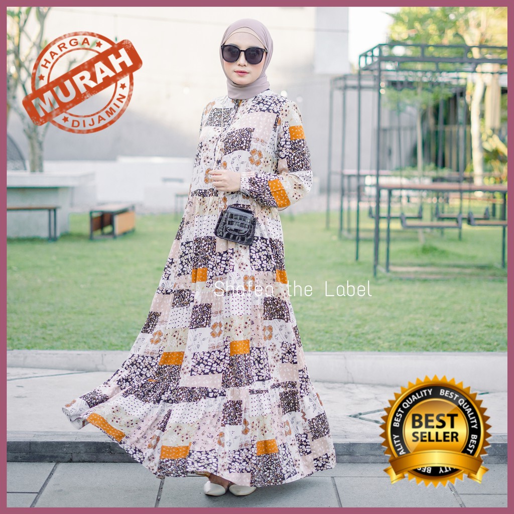 Premium Homey Dress Azila Gamis Katun by Shafea the Label Rayon Viscose  I BISA COD !